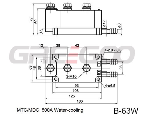 Water-cooling thyristor diode module 400A/500A/600A/800A/1000A
