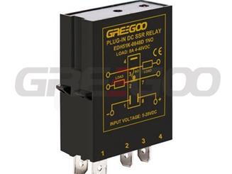 Plug in DC output solid state relays