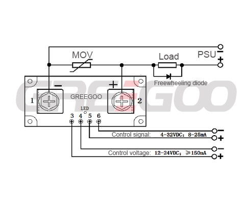 DC solid state relay with over-current and over-voltage protection