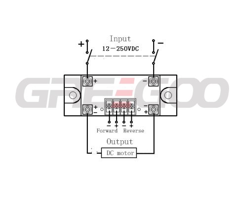 DC motor reversing solid state relays 1A-100A 12V-200VDC