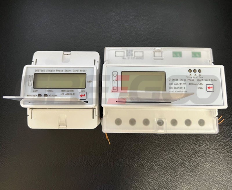 DTSY666 3 Phase 4 Wire Prepaid DIN Rail Meter