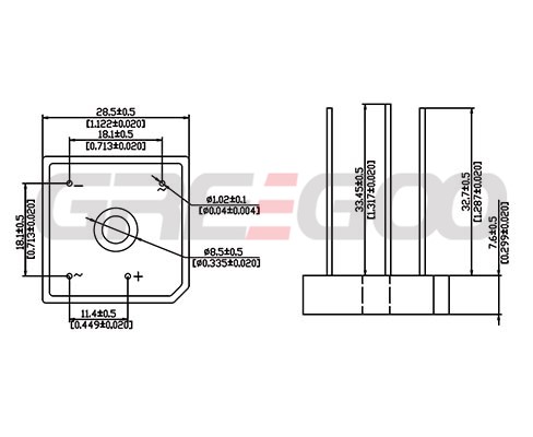 GBPC-W Series Bridge Rectifier