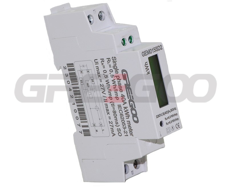 GEM015SD single phase din rail active energy meter