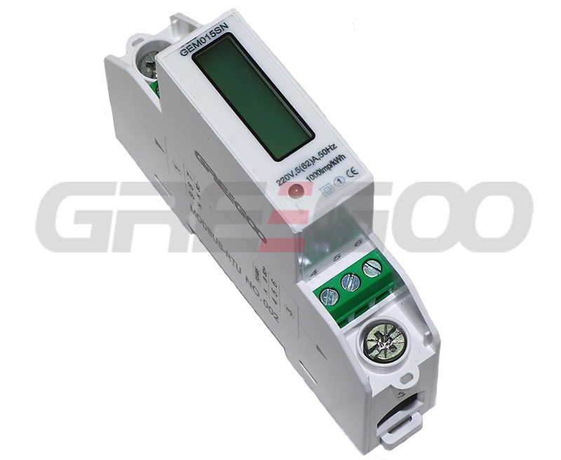 GEM015SN single phase din rail active energy meter