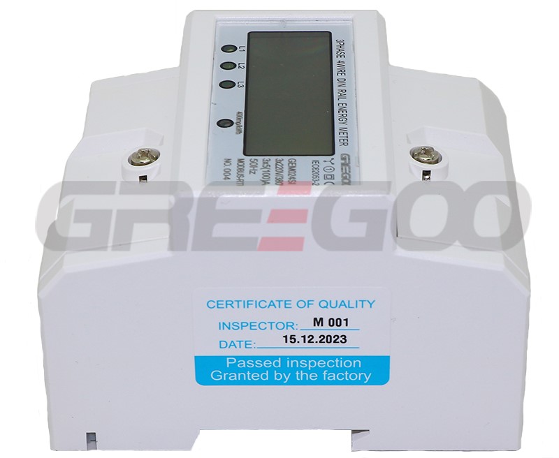 3 Phase DIN-RAIL 4P Modbus Electric Power Meter LCD Digital Energy Meter RS485