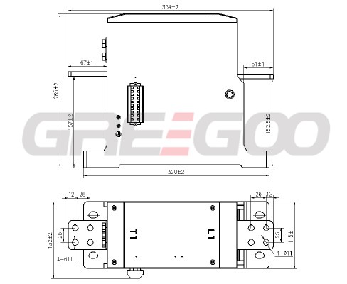 1250A/1600A/2000A 2KV Vacuum Contactors Single phase enclosed type