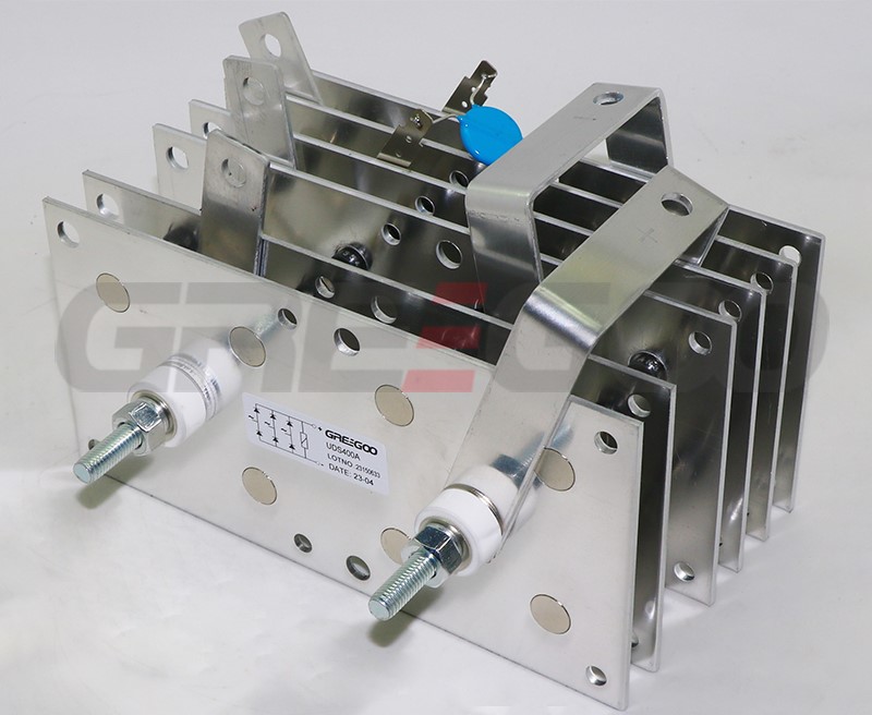 Three phase press fit rectifier