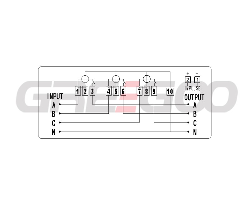 DTSY666 3 Phase 4 Wire Prepaid DIN Rail Meter