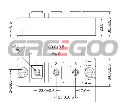 G1 half bridge chopper IGBT module