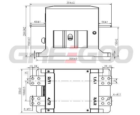 1250A/1600A/2000A 2KV Vacuum Contactors Single phase enclosed type