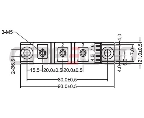 M1 half bridge chopper IGBT module