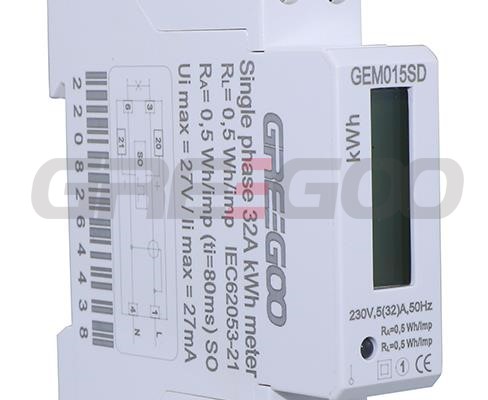 GEM015SD single phase din rail active energy meter