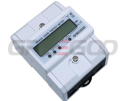 3 phase 4 wire modular DIN rail kwh energy meters