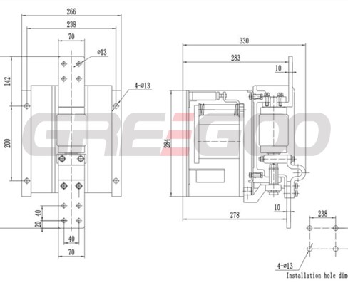 1600A 1140V single pole Vacuum Contactors