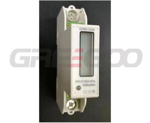 GEM015SN single phase din rail active energy meter