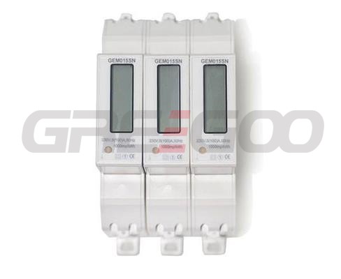 GEM015SN single phase din rail active energy meter