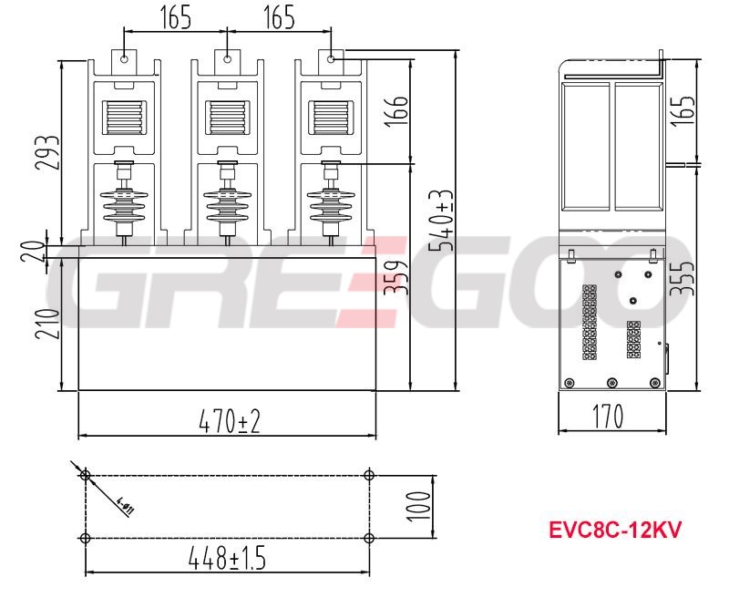 EVC8C AC High-voltage Vacuum Contactor