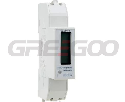 GEM015SN single phase din rail active energy meter