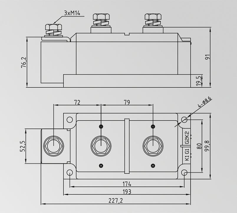 MDK 2000A 600V module