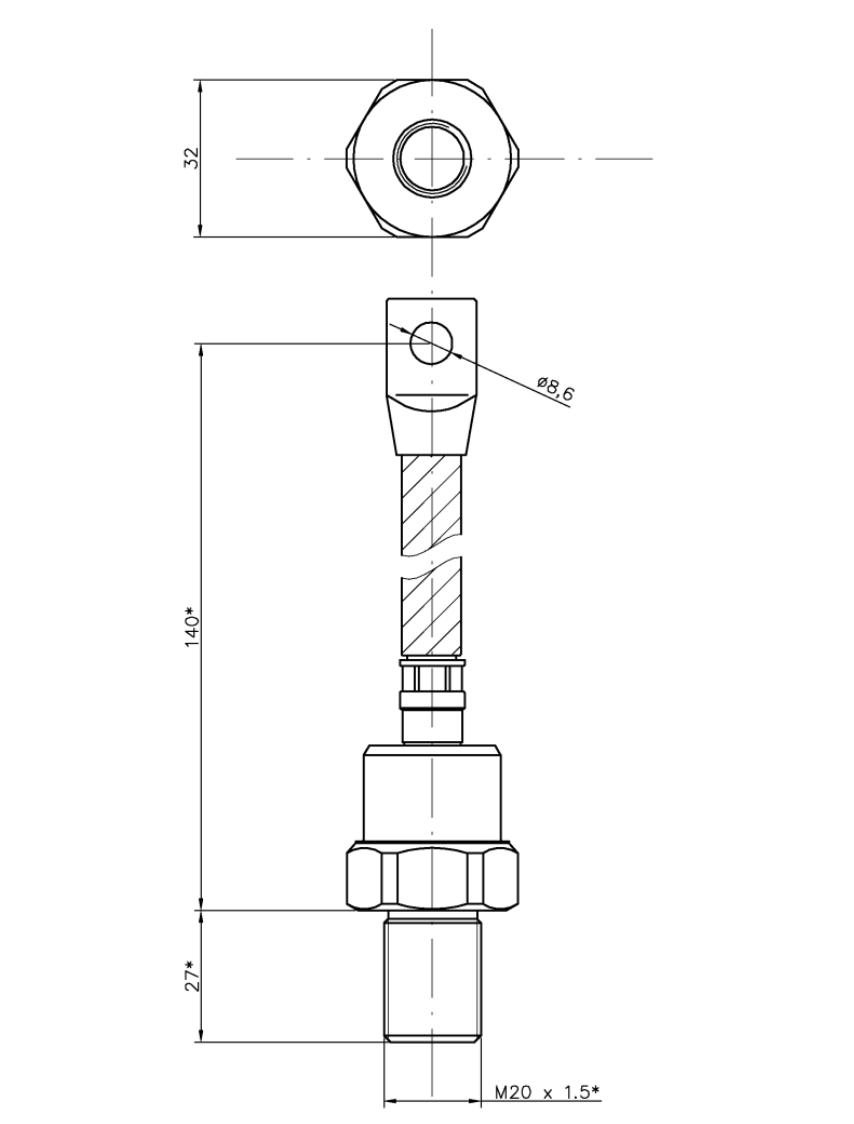 dimensions of D62-400 diode