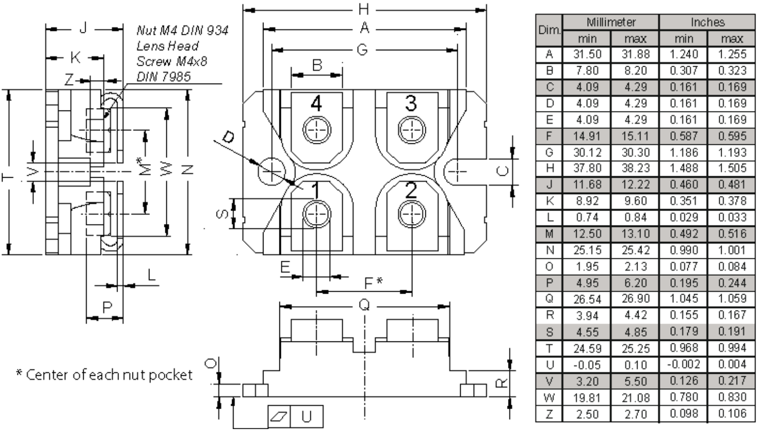 thyristor MMO90-14io6 dimension 