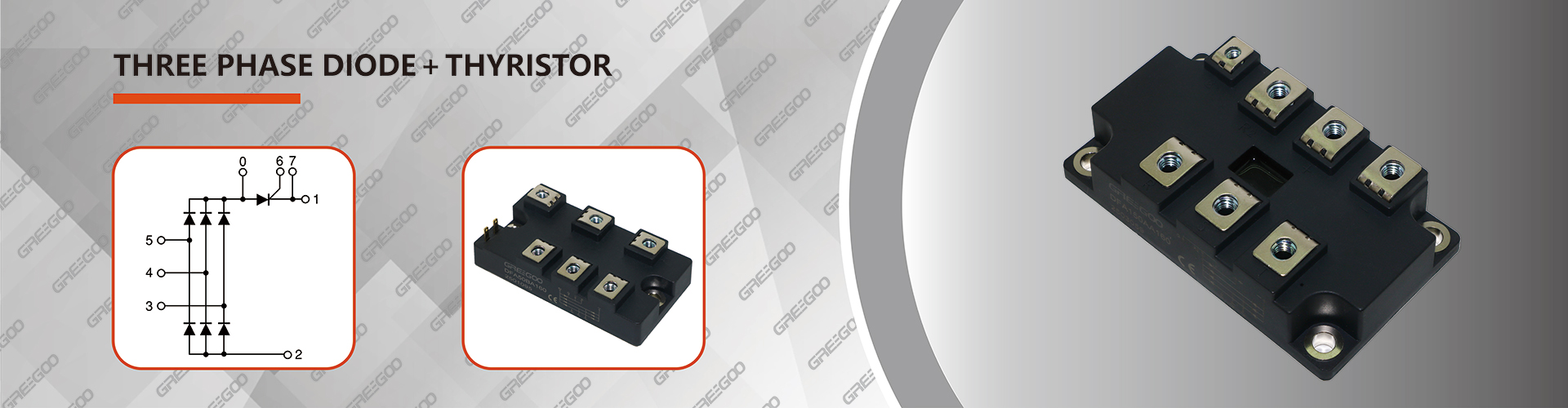 3 phase diode thyristor bridge