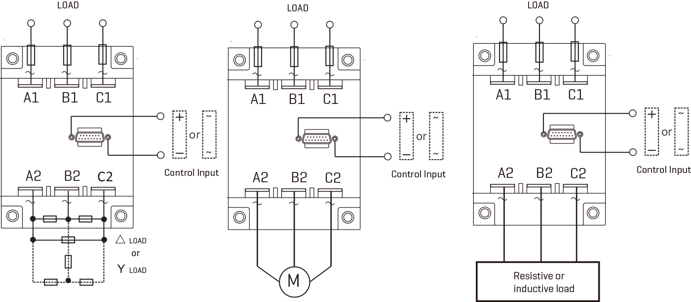 resistive load and inductive load wiring wiring diagram for delta connection