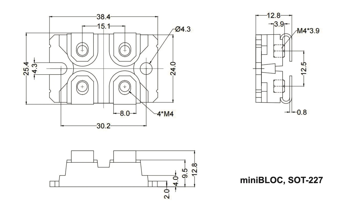 DSEI2X61-12B dimensions