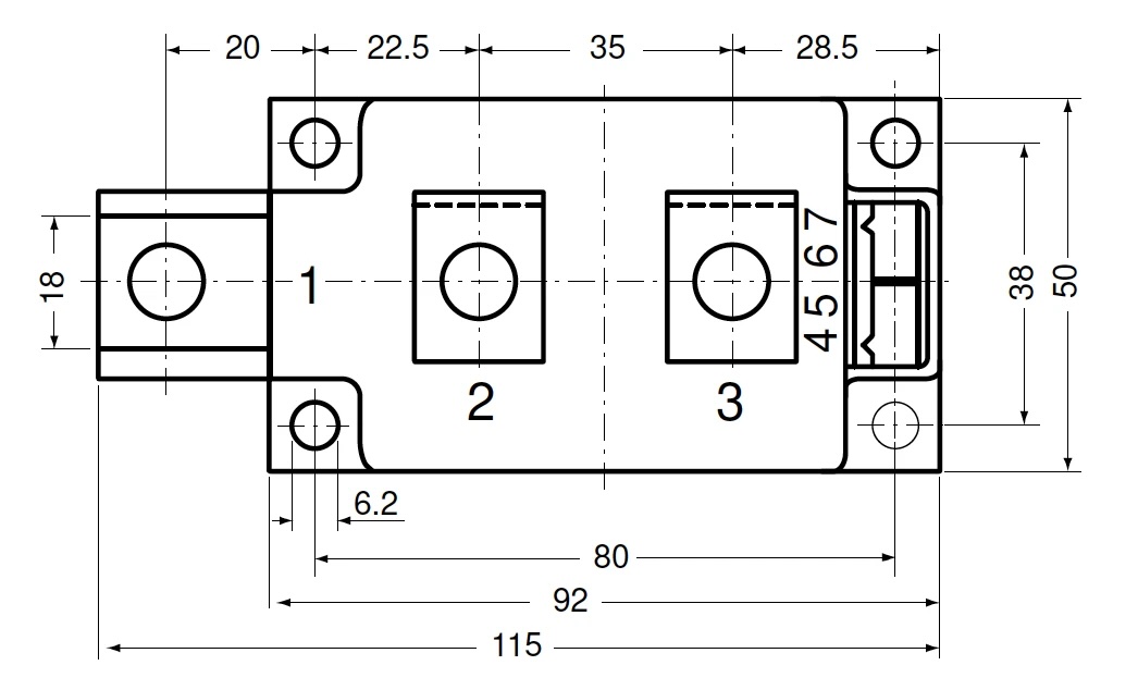 255A ixys thyristor diode module dimensions 255A ixys thyristor diode module dimensions