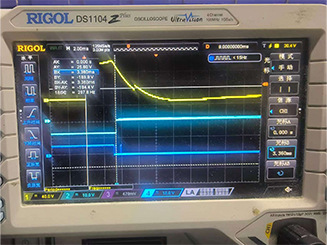 2.5kv 400A 220V ultra-fast vacuum contactor test result showing of closing time is 3.36ms