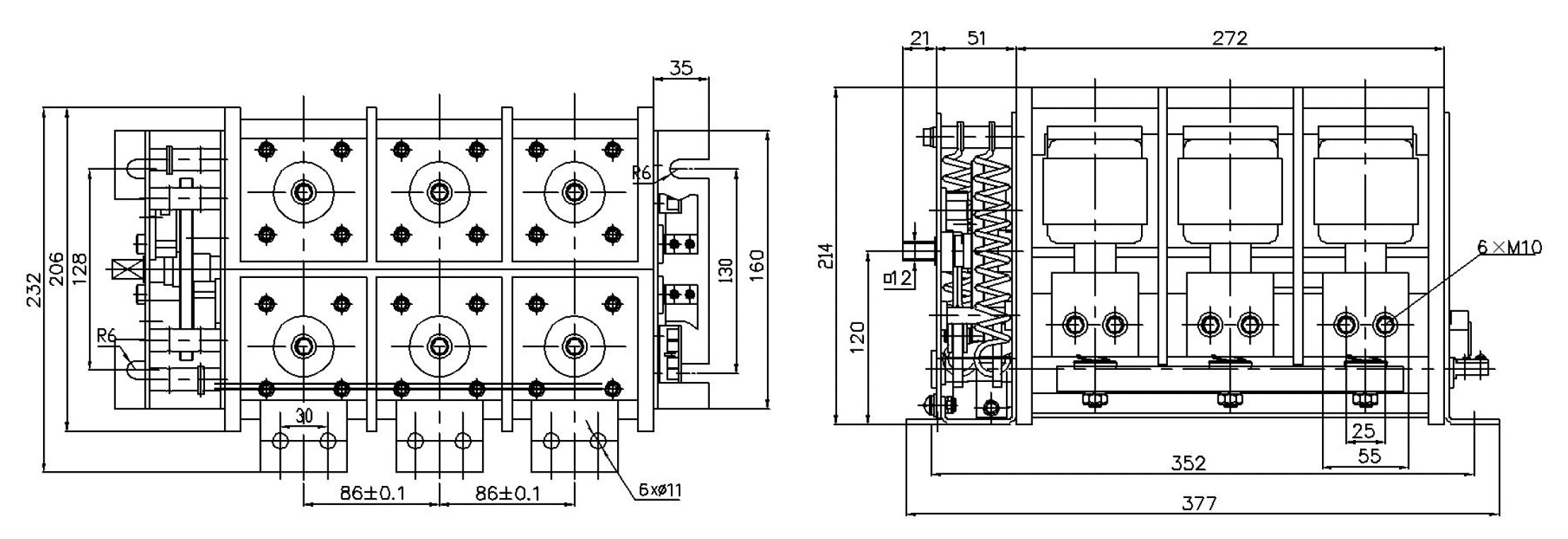 ghz2-800a-1.14kv 3 phase ac switching vacuum isolator with phase changing capacity 800A 1.14KV
