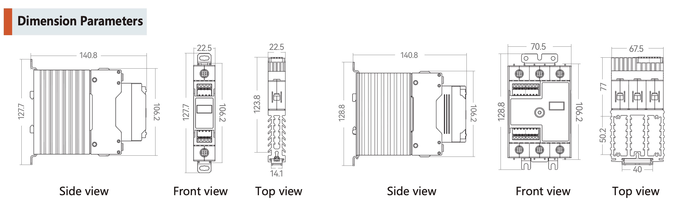 dianogstic solid state relay dimensions