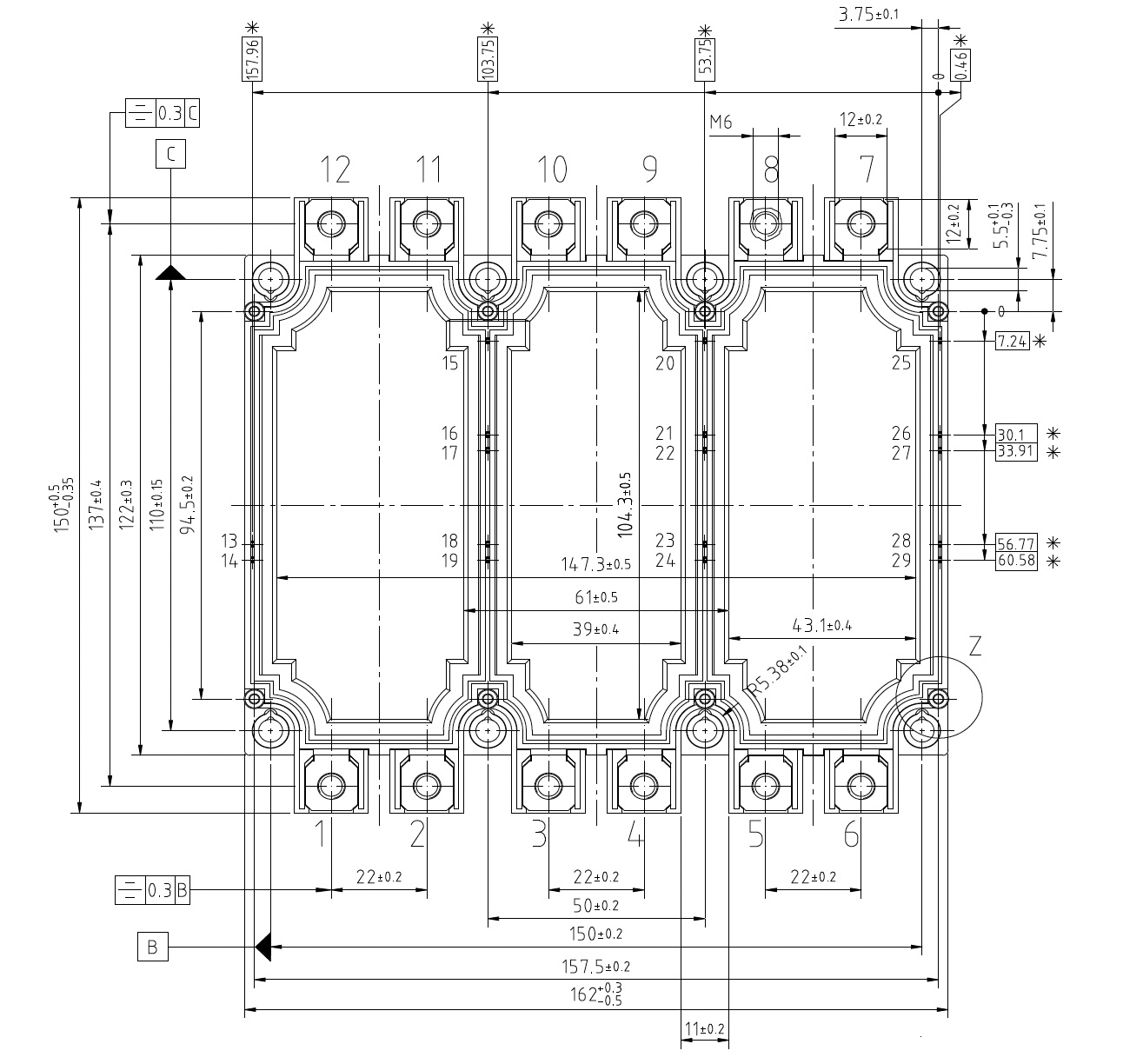 FS450R12KE4 dimension outline