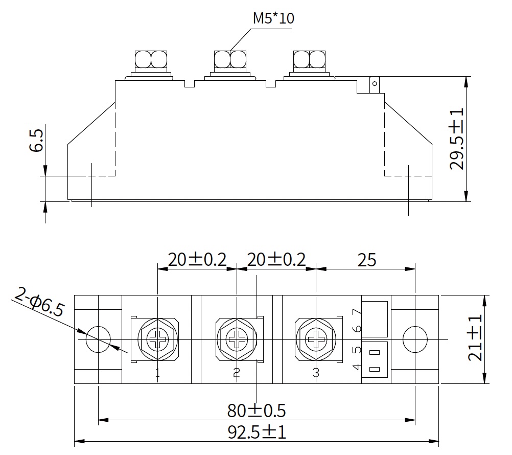 w21 casing thyrsitor diode combined modules