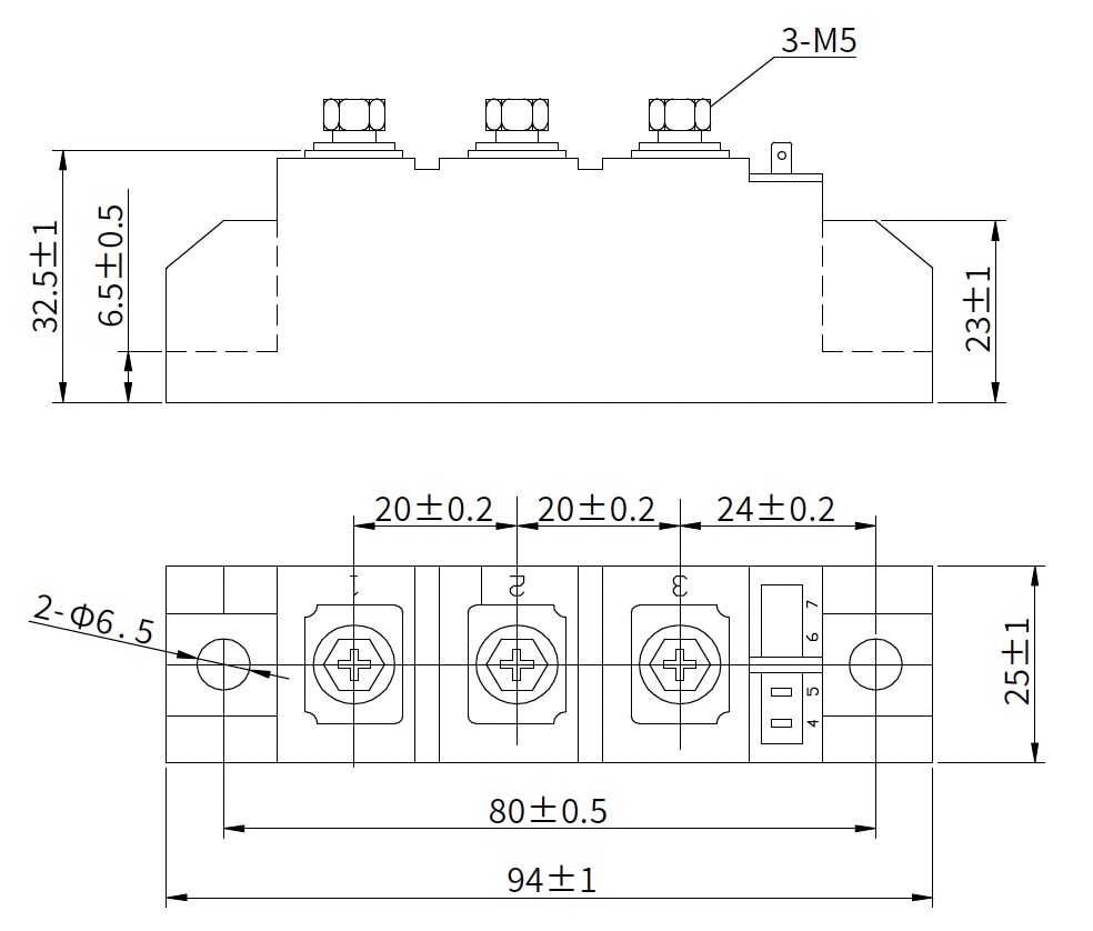 w25 casing thyrsitor diode combined modules