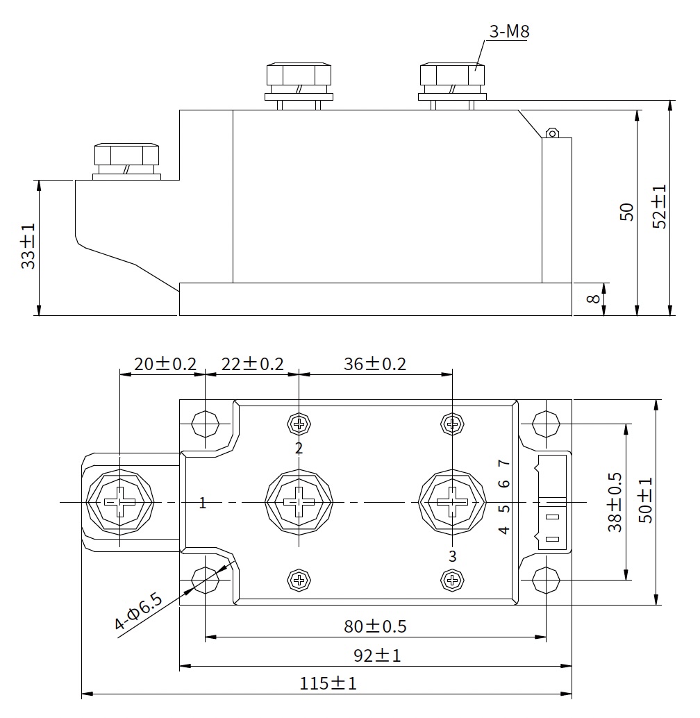 w50 casing thyrsitor diode combined modules