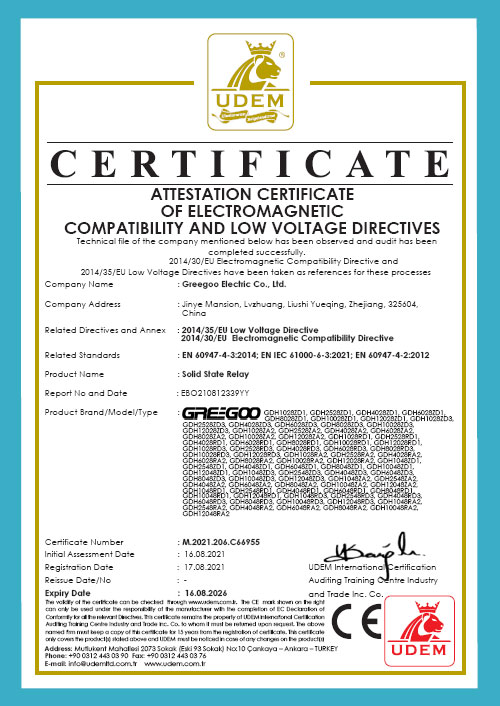 greegoo ssr CE certificate